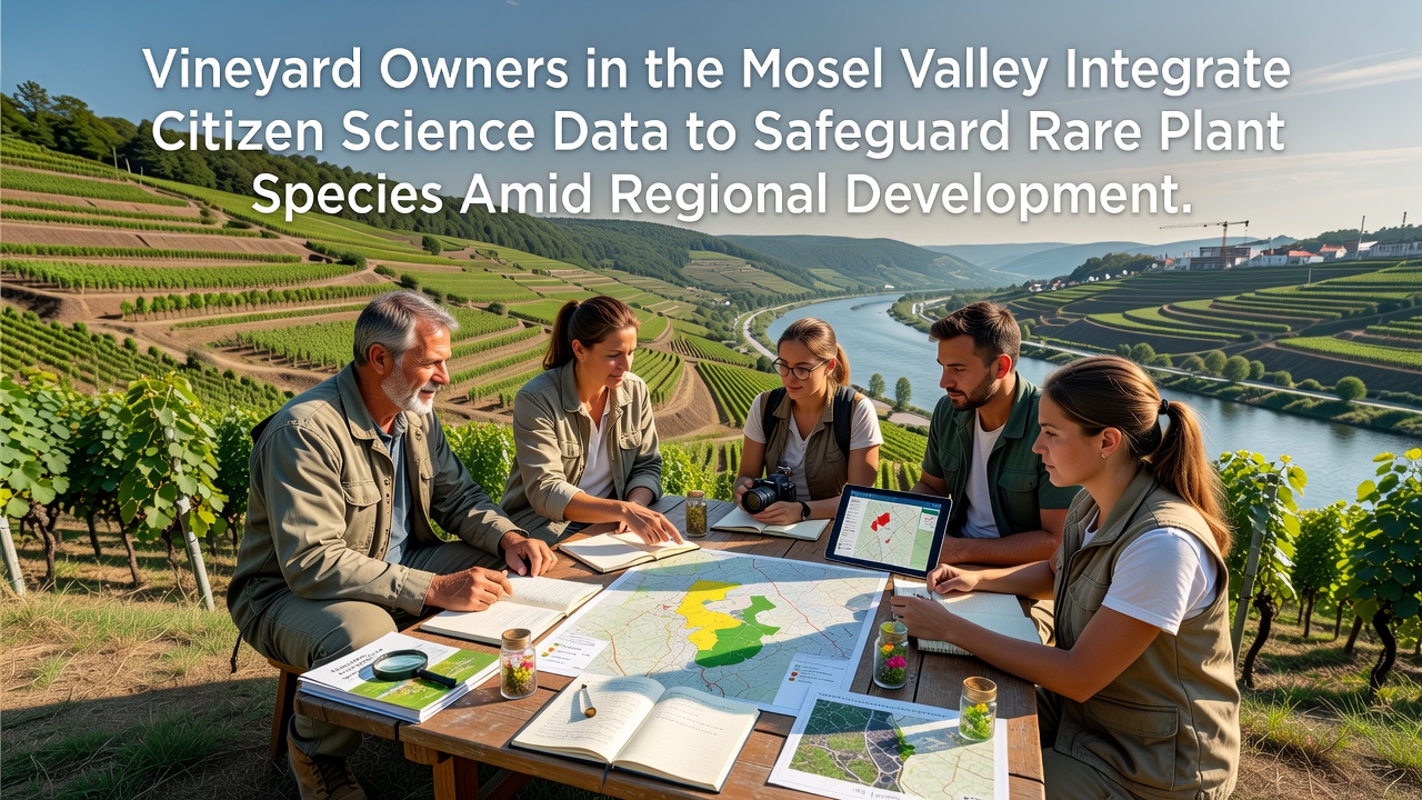 Vineyard Owners in the Mosel Valley Integrate Citizen Science Data to Safeguard Rare Plant Species Amid Regional Development